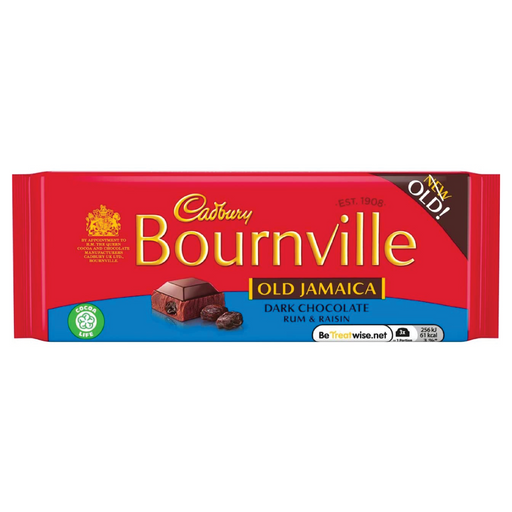 Cadbury Bournville Old Jamaica Dark Chocolate Rum & Raisin - 100g | British Store Online | The Great British Shop