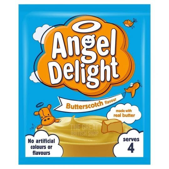 Angel Delight Butterscotch - 59g imported British grocery product available in Canada