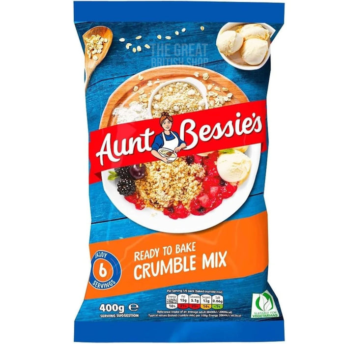 Aunt Bessie's Crumble Mix - 400g imported British grocery product available in Canada