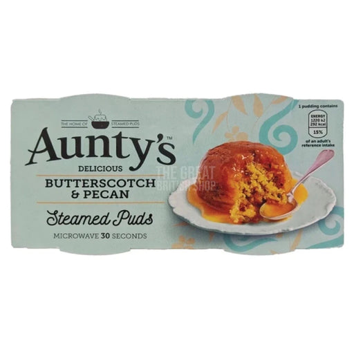 Aunty's Butterscotch & Pecan Pudding - 200g imported British grocery product available in Canada