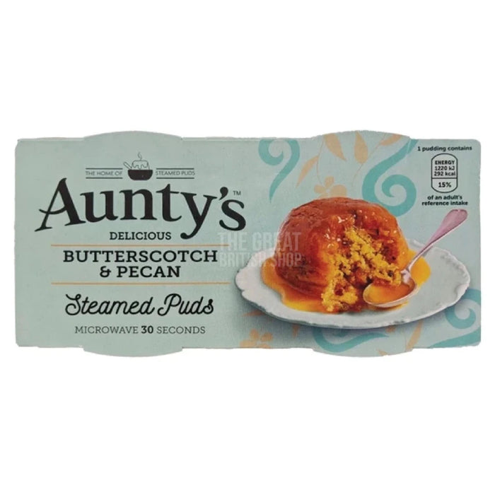 Aunty's Butterscotch & Pecan Pudding - 200g imported British grocery product available in Canada