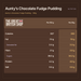 Aunty's Chocolate Fudge Pudding - 190g nutrition summary: Per 100 g and Per 95g. The Great British Shop.