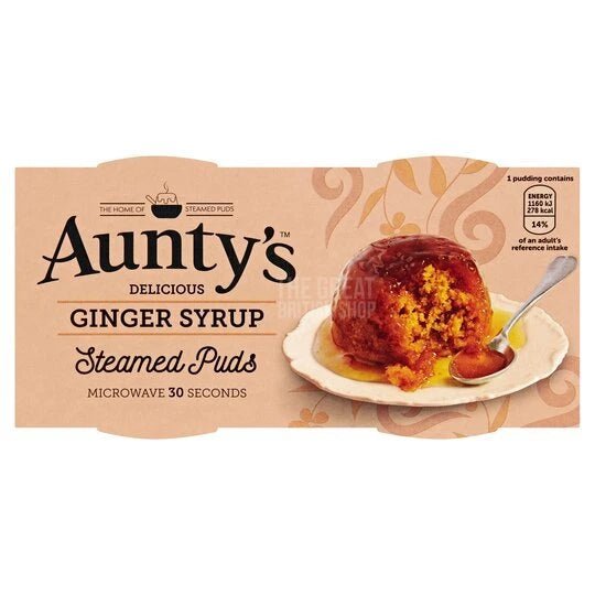 Aunty's Ginger Syrup Pudding - 190g imported British grocery product available in Canada