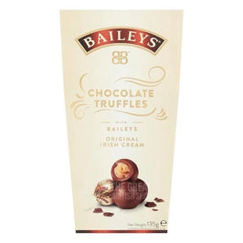 Baileys Chocolate Truffles 135g: front of the carton showing truffles and wrapped sweet.