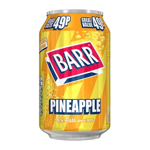 Barr Pineapple - 330ml imported British grocery product available in Canada