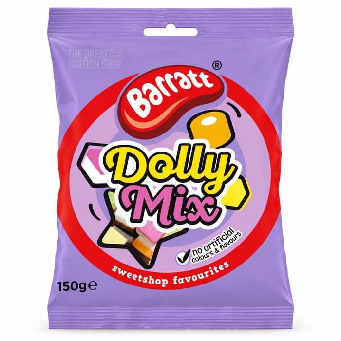 Barratt Dolly Mix - 150g, front view of the product packaging