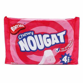 Barratt Chewy Nougat 4x35g, front of the pink pack showing the bar image.