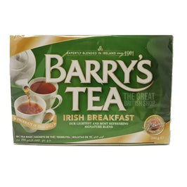 Barry's Irish Breakfast 80 Tea Bags 250g: front of the green box showing tea being poured.