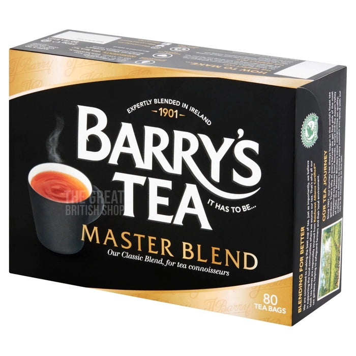 Barry's Master Blend - 80 Tea Bags imported British grocery product available in Canada