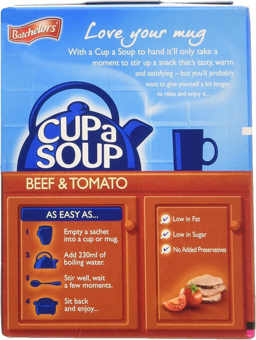 Batchelors Cup A Soup Beef & Tomato - 4 Pack imported British grocery product available in Canada