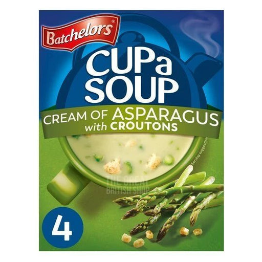Batchelors Cup A Soup Cream of Asparagus with Croutons - 4 Pack imported British grocery product available in Canada