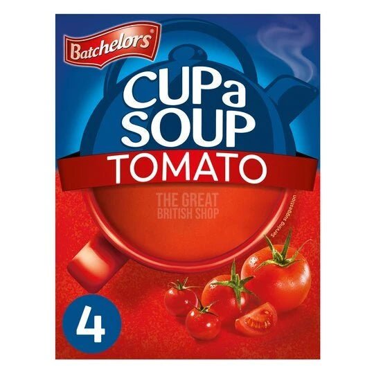 Batchelors Cup A Soup Tomato - 4 Pack imported British grocery product available in Canada