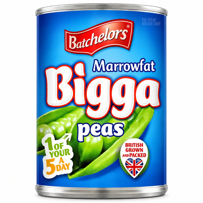Batchelors Marrowfat Bigga Peas - 300g, front view of the product packaging