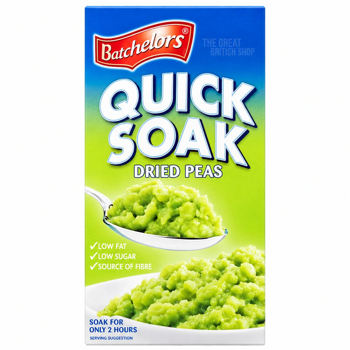 Batchelors Quick Soak Peas - 250g, front view of the product packaging