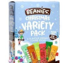 Beanies Christmas Variety Pack Flavoured Instant Coffee - 20g imported British grocery product available in Canada