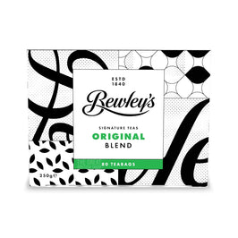 Bewley's Tea Original 80 Teabags 250g: front of the box with black and white patterned design