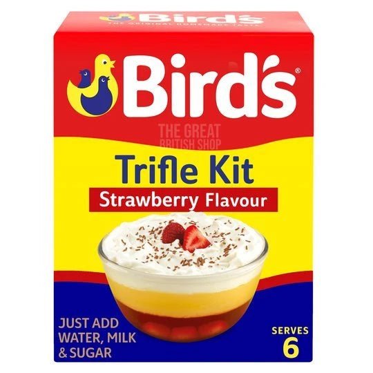 Birds Trifle Strawberry - 141g imported British grocery product available in Canada