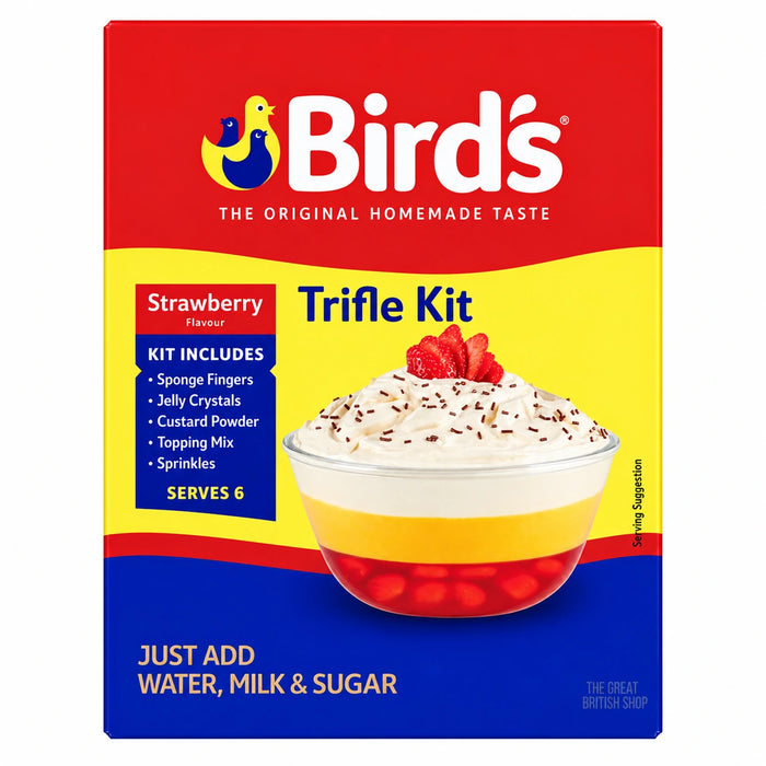 Birds Trifle Strawberry - 141g, front view of the product packaging