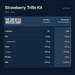 The Great British Shop nutrition summary for Strawberry Trifle Kit — BIRD’S / 141 g. Per 100 g As prepared; Per portion 217 g · as prepared.