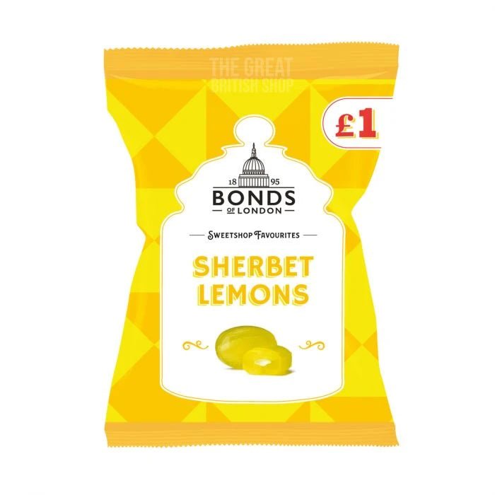 Bonds of London Sherbet Lemons - 150g imported British grocery product available in Canada