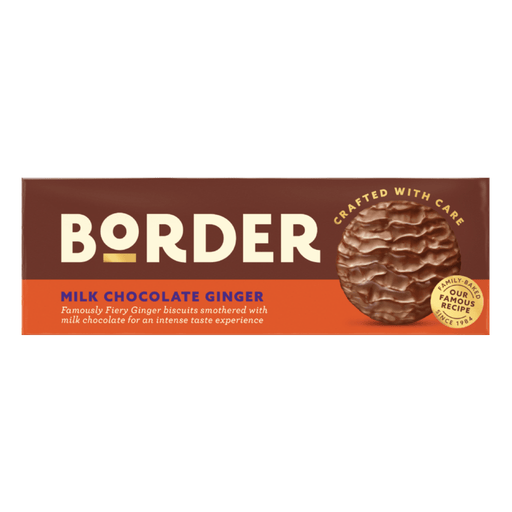 Border Milk Chocolate Ginger Biscuits - 150g imported British grocery product available in Canada