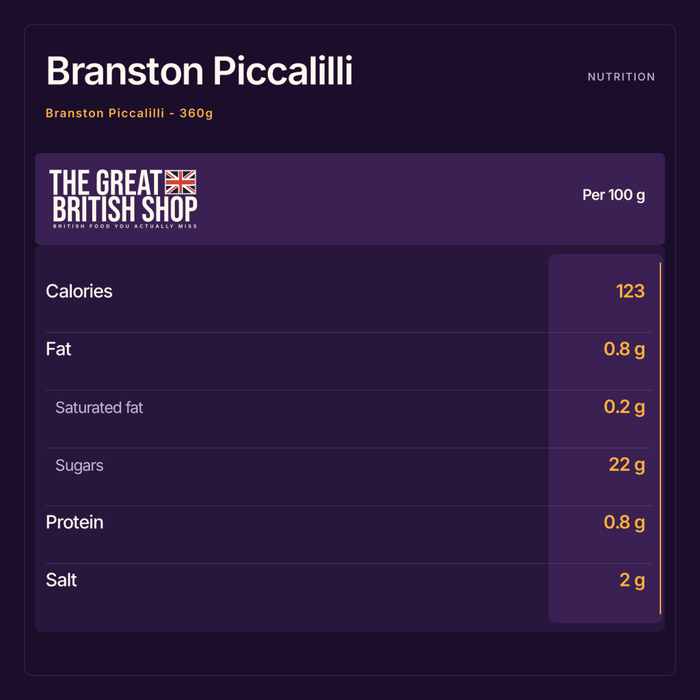 Branston Piccalilli - 360g imported British grocery product available in Canada