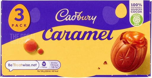 Cadbury Caramel Egg 3 Pack - 120g imported British grocery product available in Canada