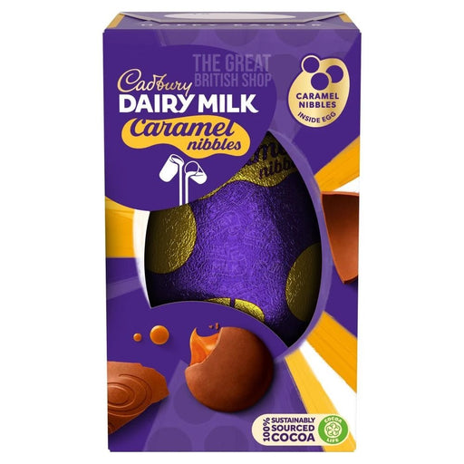 Cadbury Caramel Nibbles Egg - 88g imported British grocery product available in Canada