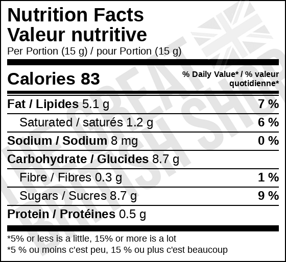 Cadbury Crunchie Spread - 400g imported British grocery product available in Canada