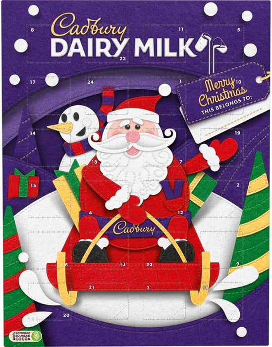 Cadbury Dairy Milk Advent Calendar - 90g imported British grocery product available in Canada
