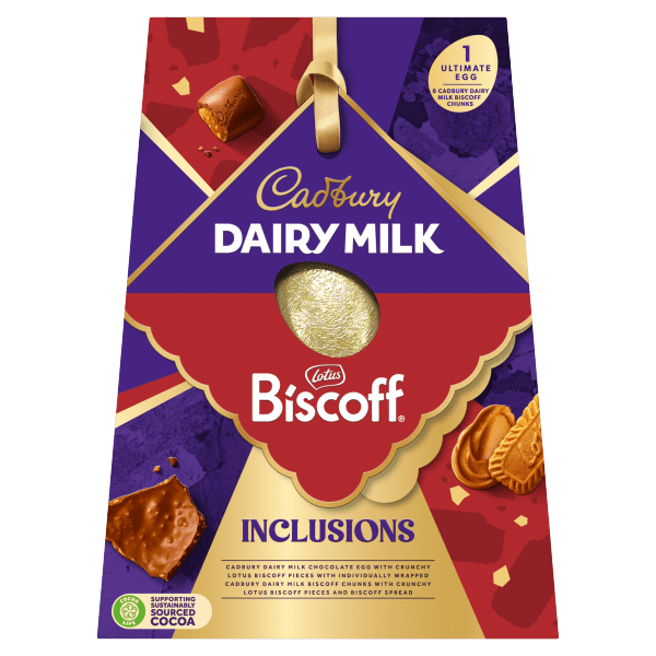 Cadbury Dairy Milk Biscoff Ultimate Egg - 368g imported British grocery product available in Canada