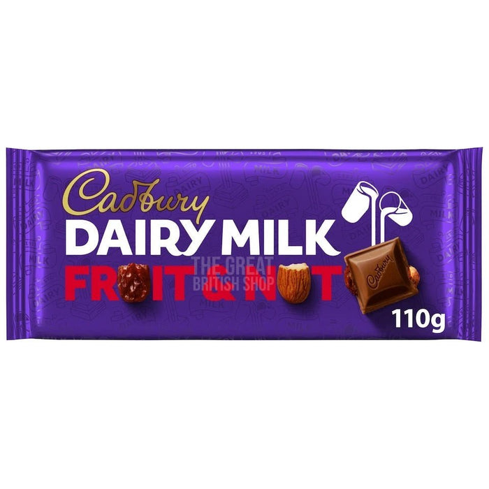 Cadbury Dairy Milk Fruit & Nut - 110g imported British grocery product available in Canada