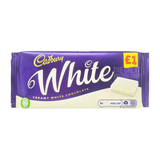 Cadbury Dairy Milk White Bar - 90g imported British grocery product available in Canada