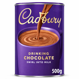 Cadbury Drinking Chocolate - 500g, front view of the product packaging
