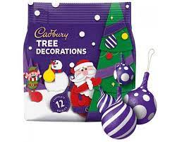 Cadbury Milk Chocolate Tree Decorations - 72g | British Store Online | The Great British Shop