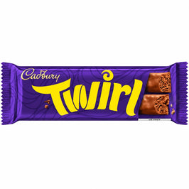 Cadbury Twirl - 43g, front view of the product packaging