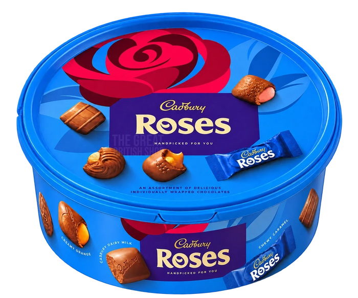 Cadbury Roses 475g tub, the UK tub