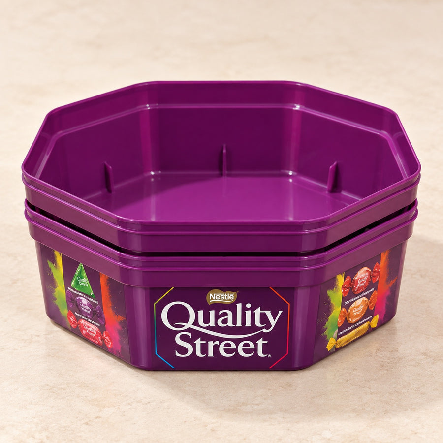 We nest the empty tubs.