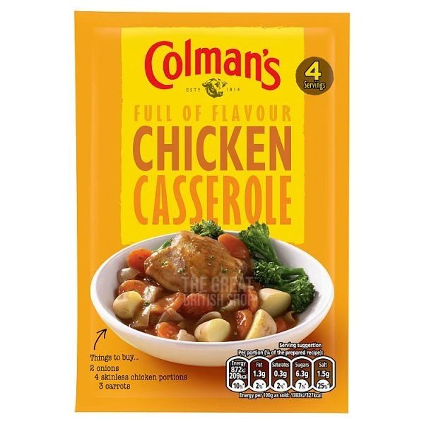 Colman's Chicken Casserole Mix - 40g imported British grocery product available in Canada