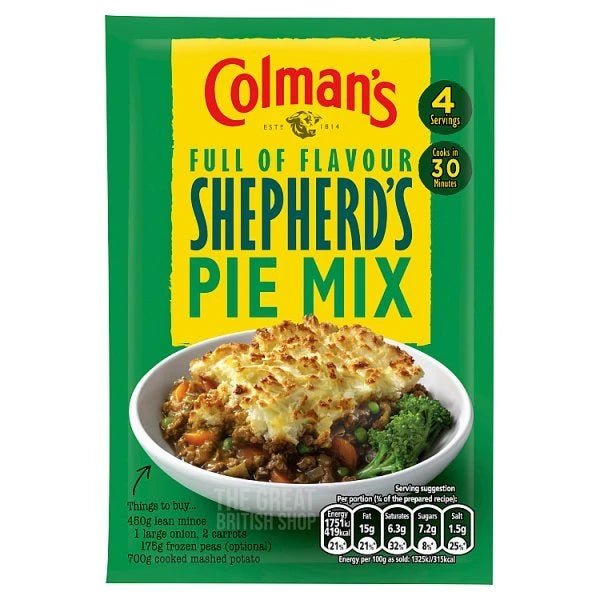 Colman's Shepherds Pie Mix - 50g imported British grocery product available in Canada