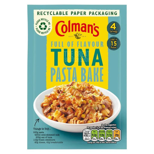Colman's Tuna Pasta Bake Mix - 44g imported British grocery product available in Canada