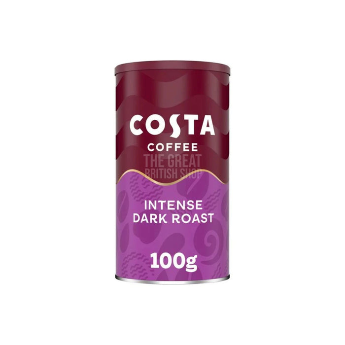 Costa Coffee Intense Dark Roast - 100g imported British grocery product available in Canada