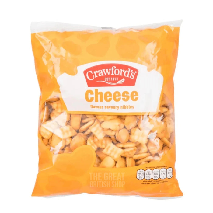 Crawford's Cheese Flavour Savory Nibbles - 250g imported British grocery product available in Canada
