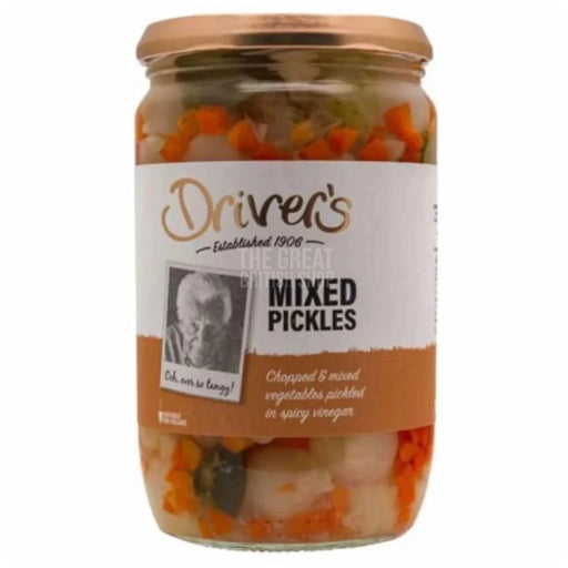 Drivers Mixed Pickles - 710g imported British grocery product available in Canada