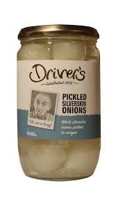 Drivers Silverskin Onions - 710g imported British grocery product available in Canada