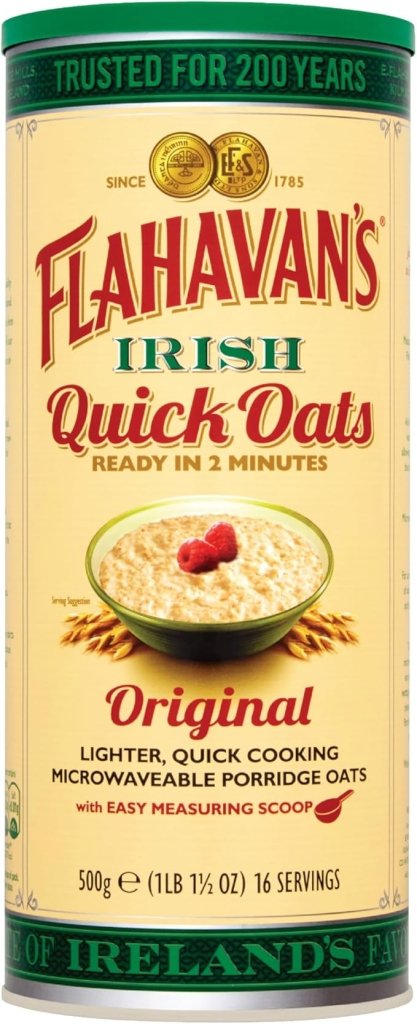 Flahavan's Irish Quick Oats Drum - 500g imported British grocery product available in Canada