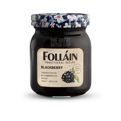 Follain Traditional Blackberry Jam - 370g imported British grocery product available in Canada