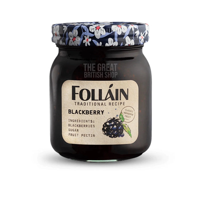 Follain Traditional Blackberry Jam - 370g imported British grocery product available in Canada