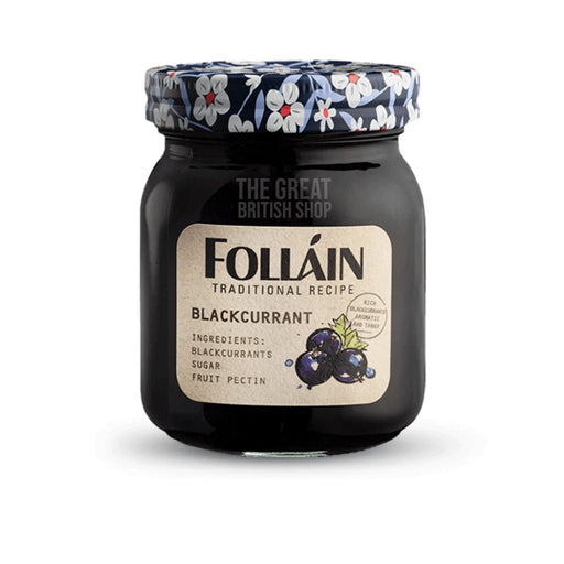 Follain Traditional Blackcurrant Jam - 370g imported British grocery product available in Canada