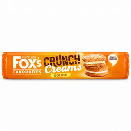 Fox’s Golden Crunch Creams 200g, front view of the UK biscuit wrapper